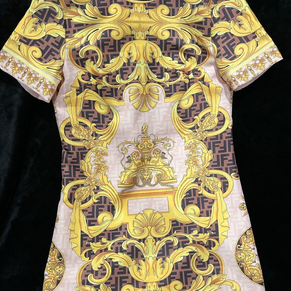 Fendi Baroque Print Dress